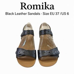 Romika Black Leather Sandals · Size EU 37 / US 6.5